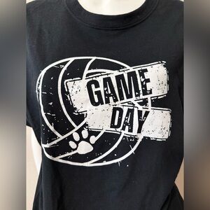 Port and Company Black Game Day Volleyball Tee